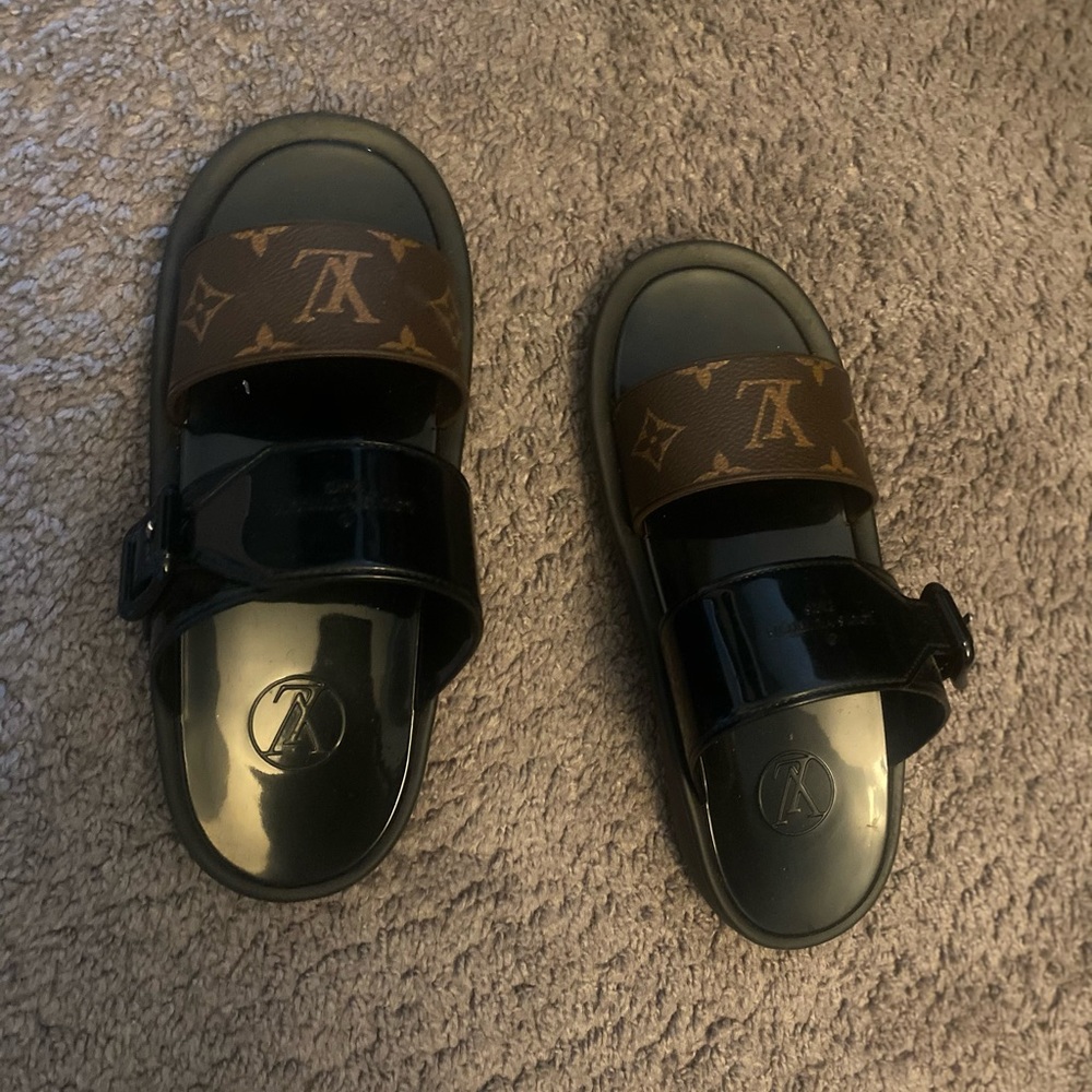 Louis Vuitton monogram slides